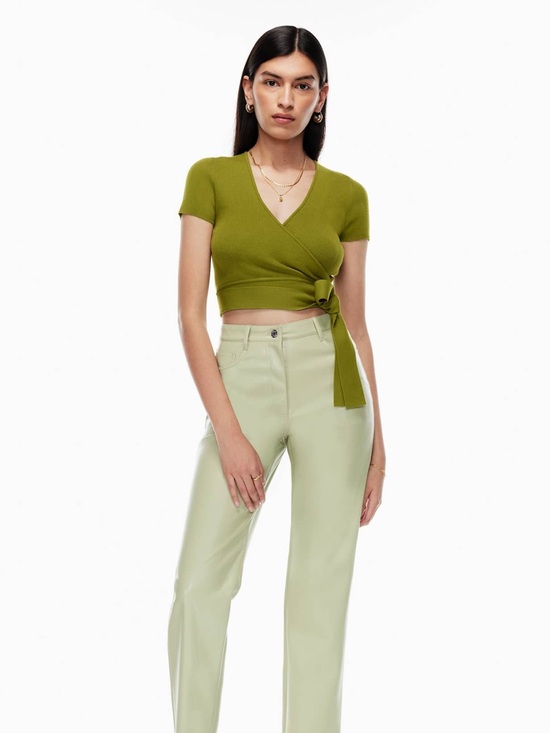 Wilfred Tops - Aritzia Wilfred All Tied Up Sweater Crop